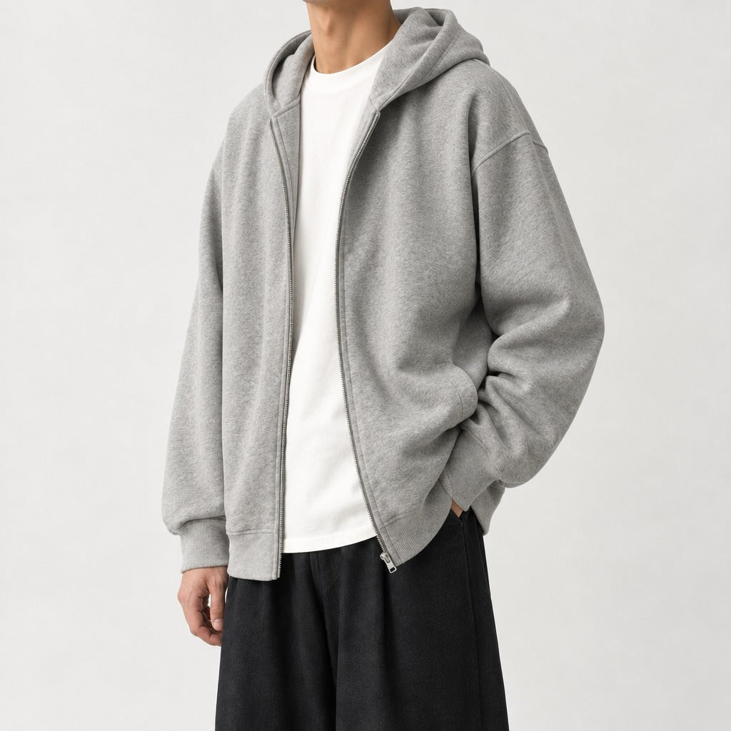 Clement Hooded Zip Jacket - Lead Product Detail