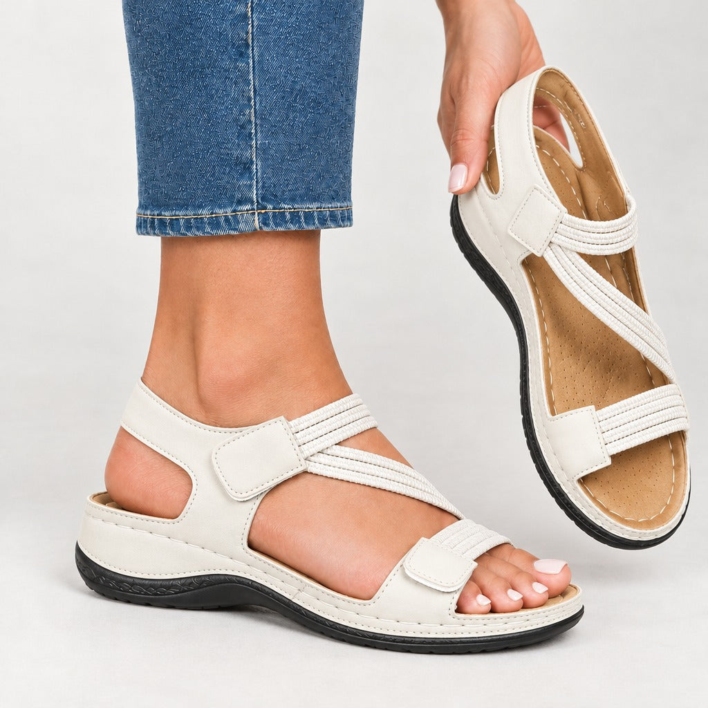 Victorine Strappy Wedge Sandals - Lead Product Detail