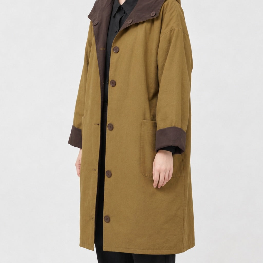 Tamara Reversible Hooded Coat - Lead Product Detail