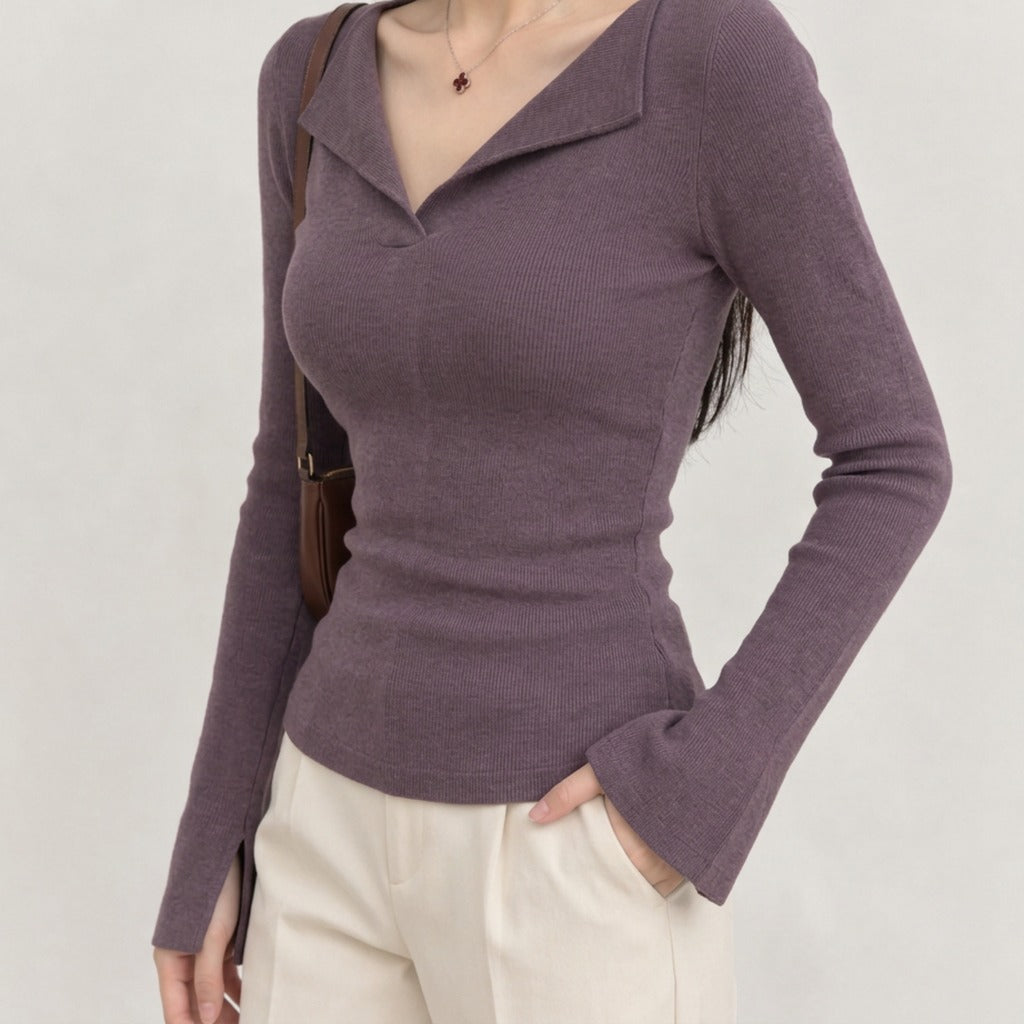 Vivian V Neck Top - Lead Product Detail