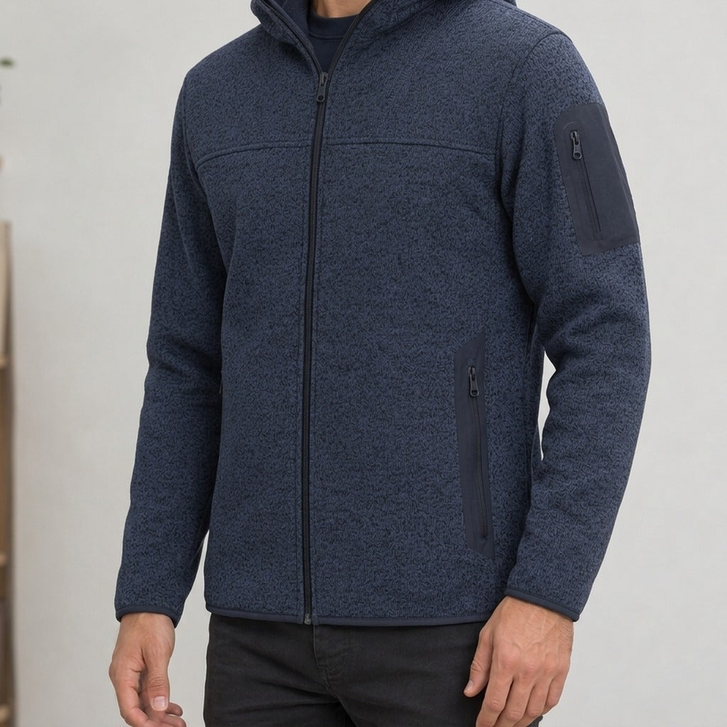 Horatio Hooded Zip Jacket - Lead Product Detail