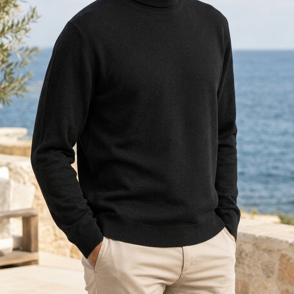 Luis Wool Turtleneck Sweater - Lead Product Detail