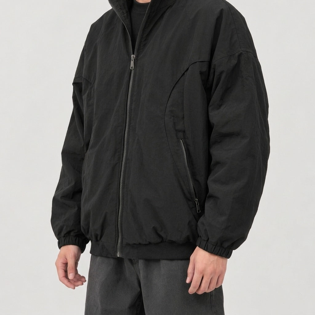 Aurelien Panelled Bomber Jacket - Lead Product Detail