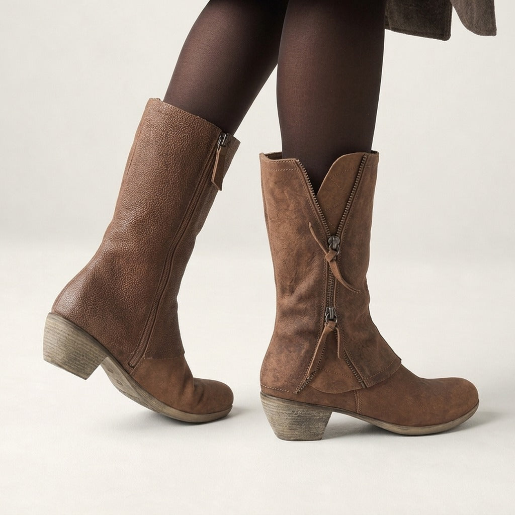 Annabell Side Zip Boots - Lead Product Detail