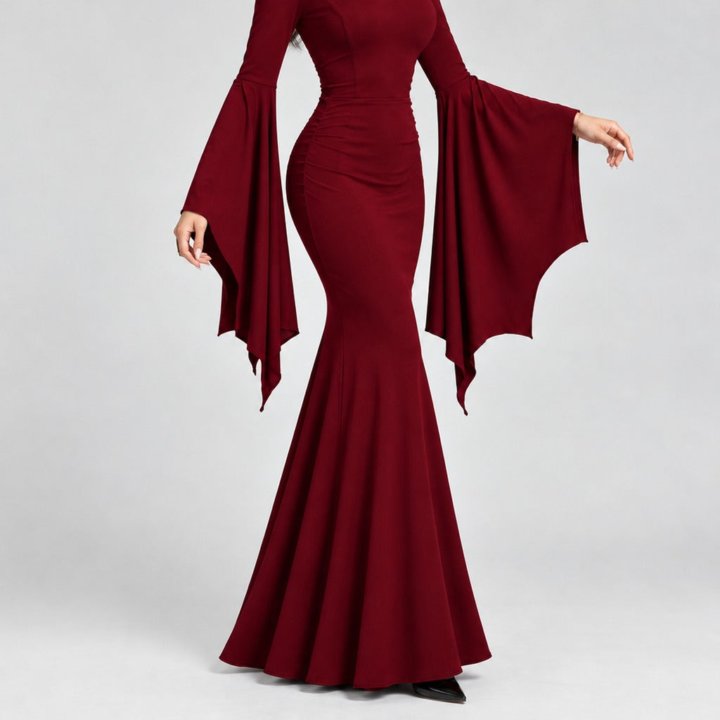 Aoife Fishtail Dress - Lead Product Detail