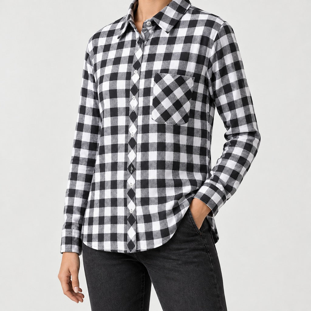 Azzurra Plaid Shirt - Lead Product Detail