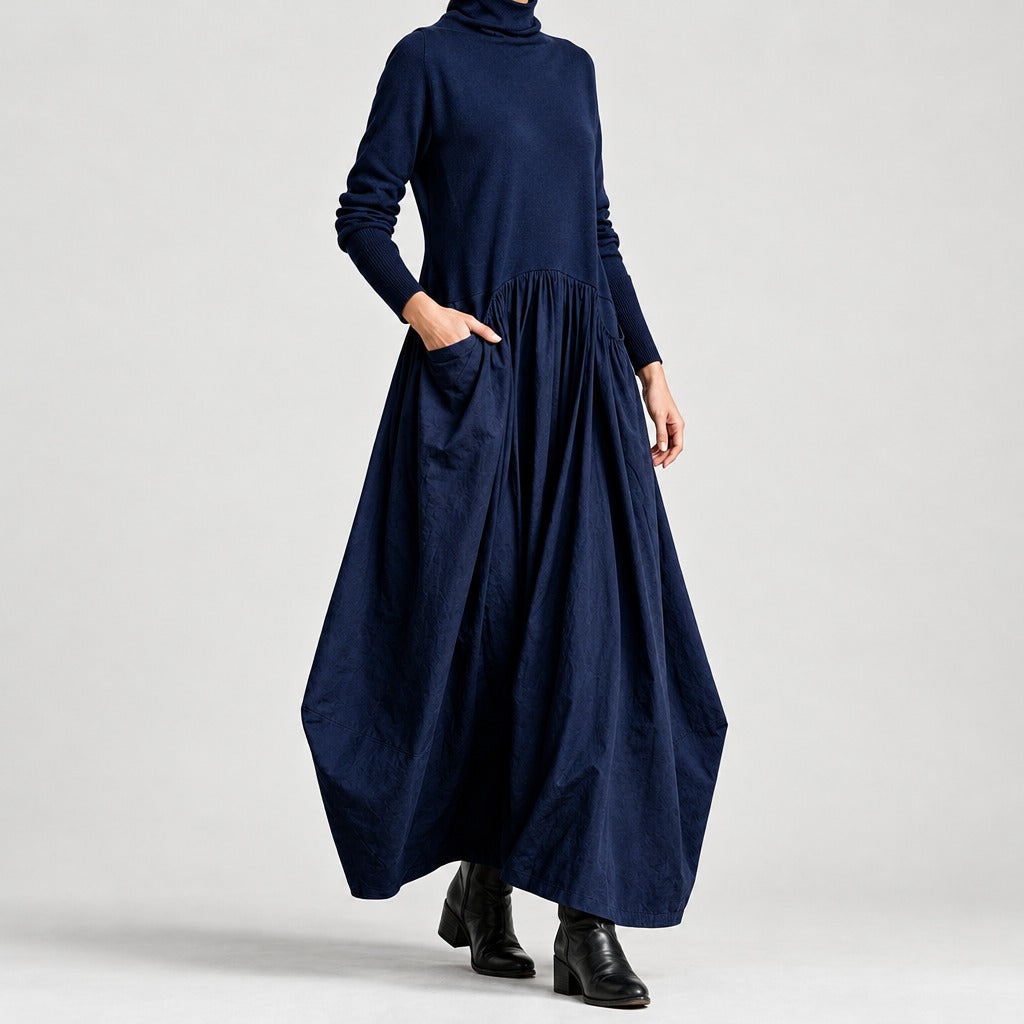 Bice Balloon Maxi Dress - Lead Product Detail