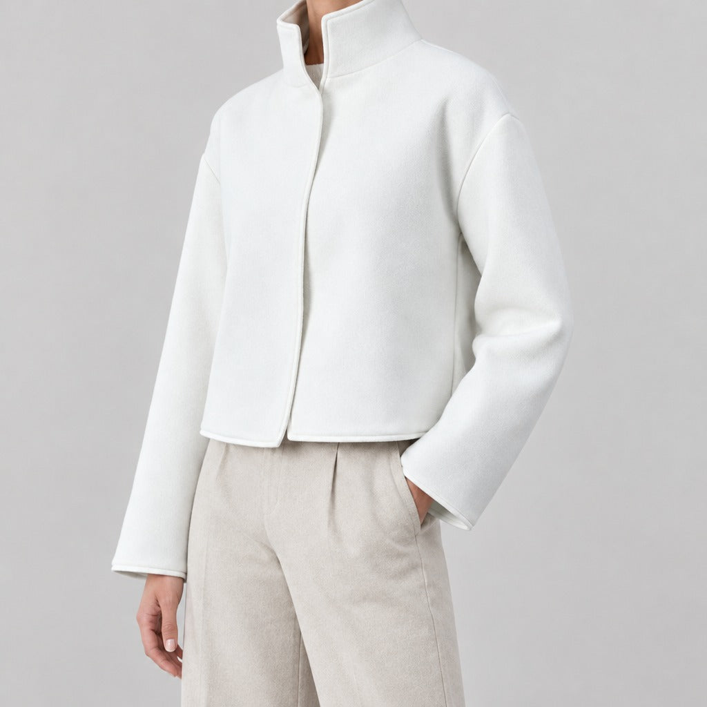 Bluette Stand Collar Jacket - Lead Product Detail