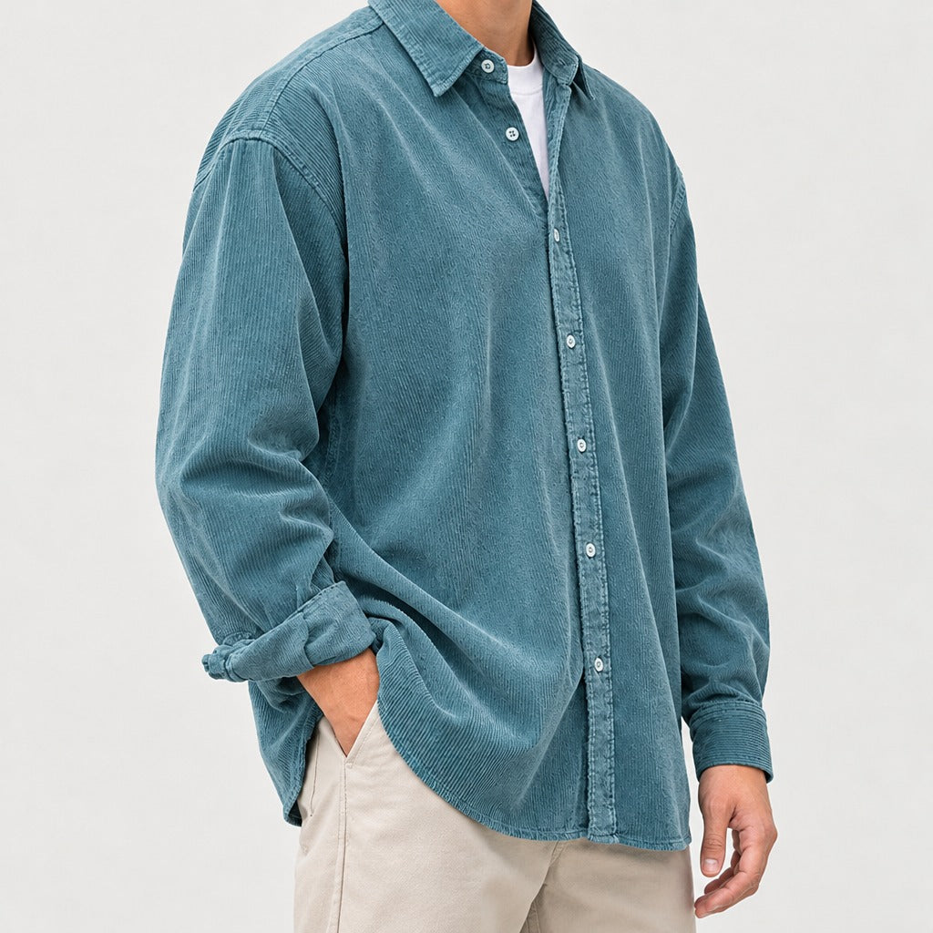 Marius Corduroy Overshirt - Lead Product Detail