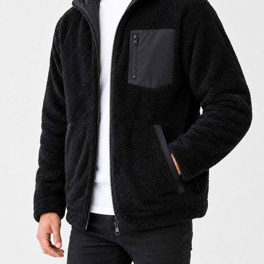Adalbert Plush Hooded Jacket - Lead Product Detail