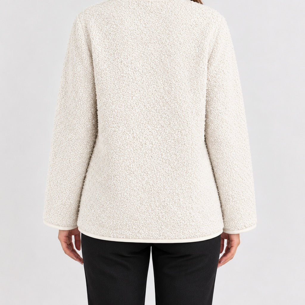 Coline Textured Fleece Jacket - Lead Product Detail