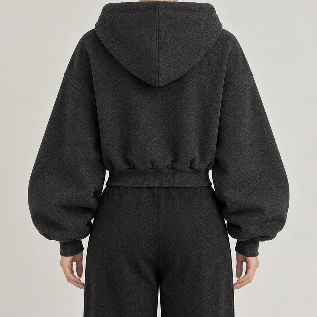 Dorotea Balloon Sleeve Hoodie - Lead Product Detail