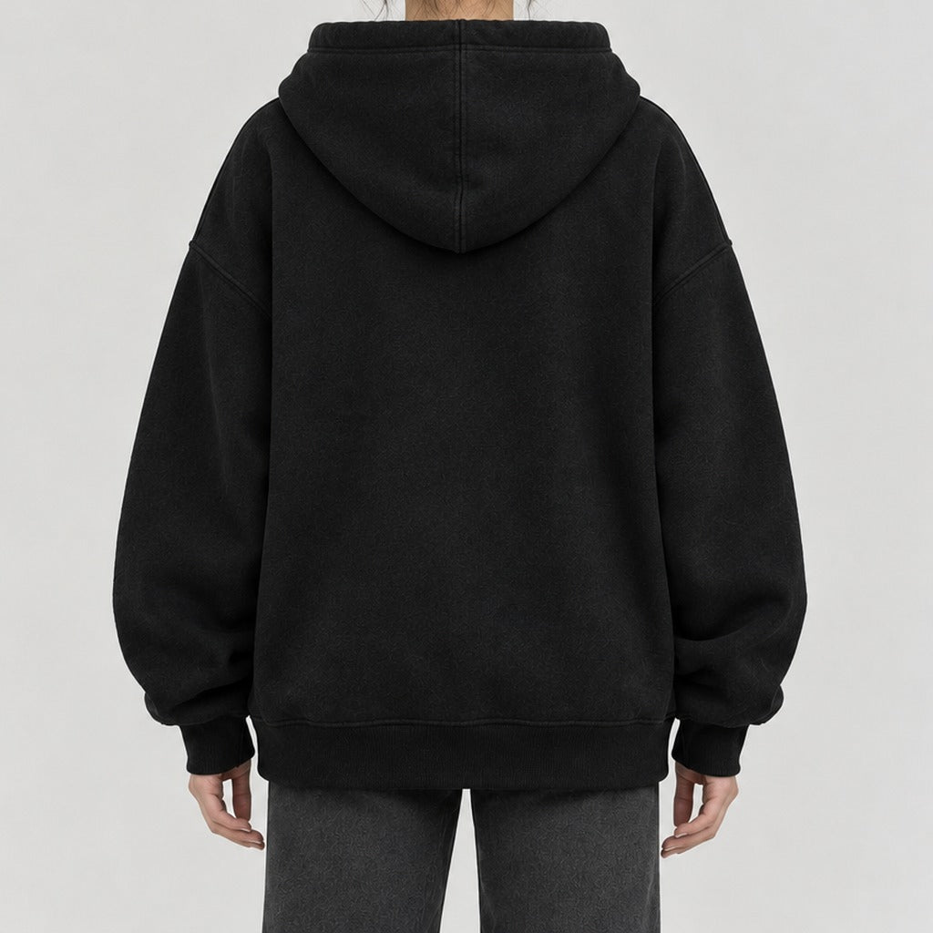 Elsebeth Oversized Zip Hoodie - Lead Product Detail