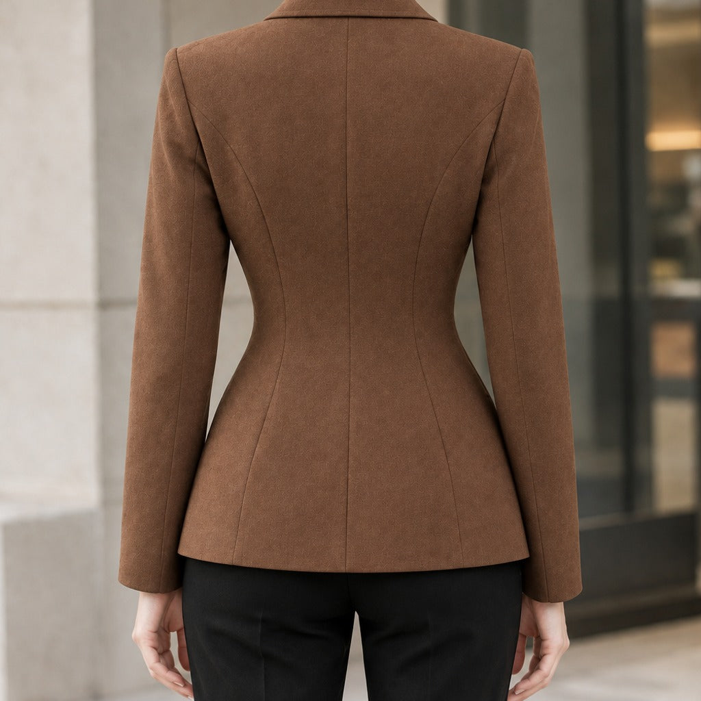 Bylgja Cinched Waist Blazer - Lead Product Detail