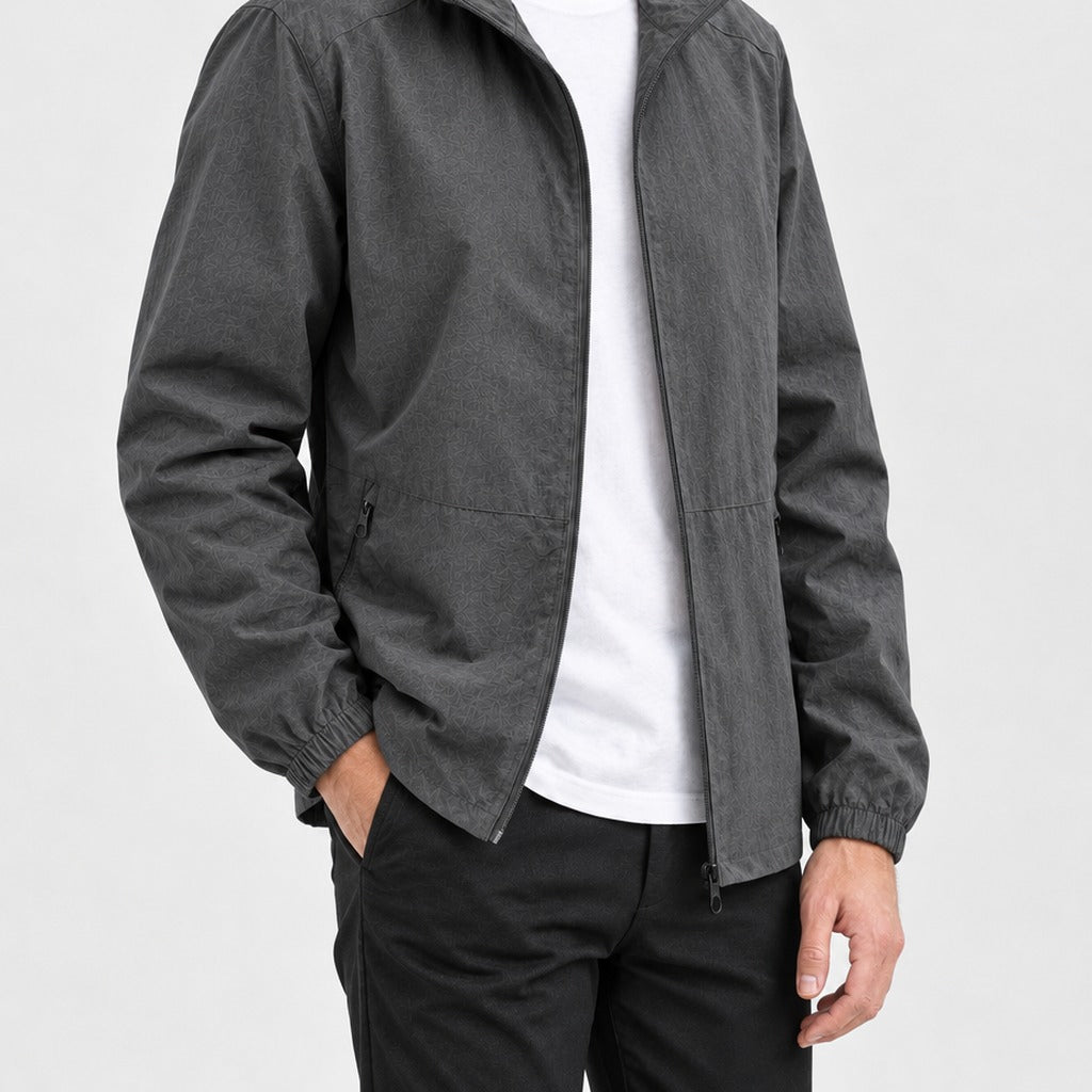 Brice Stand Collar Jacket - Lead Product Detail