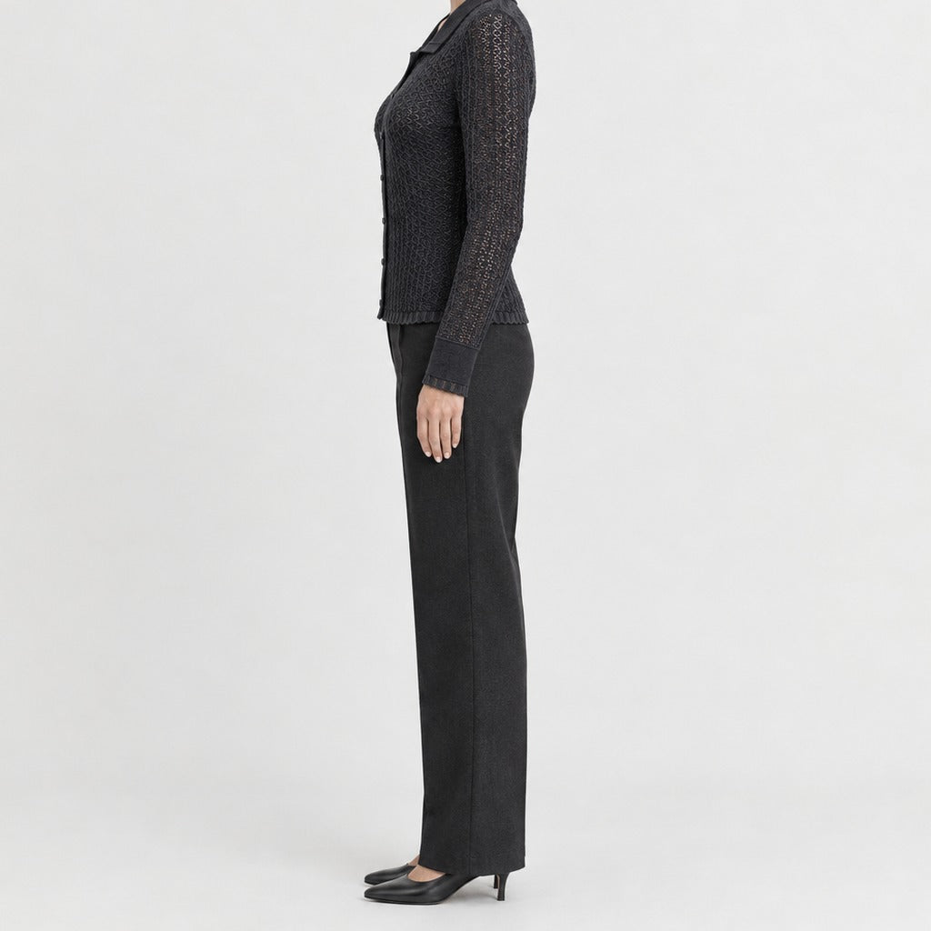Imke Pointelle Wool Cardigan - Lead Product Detail