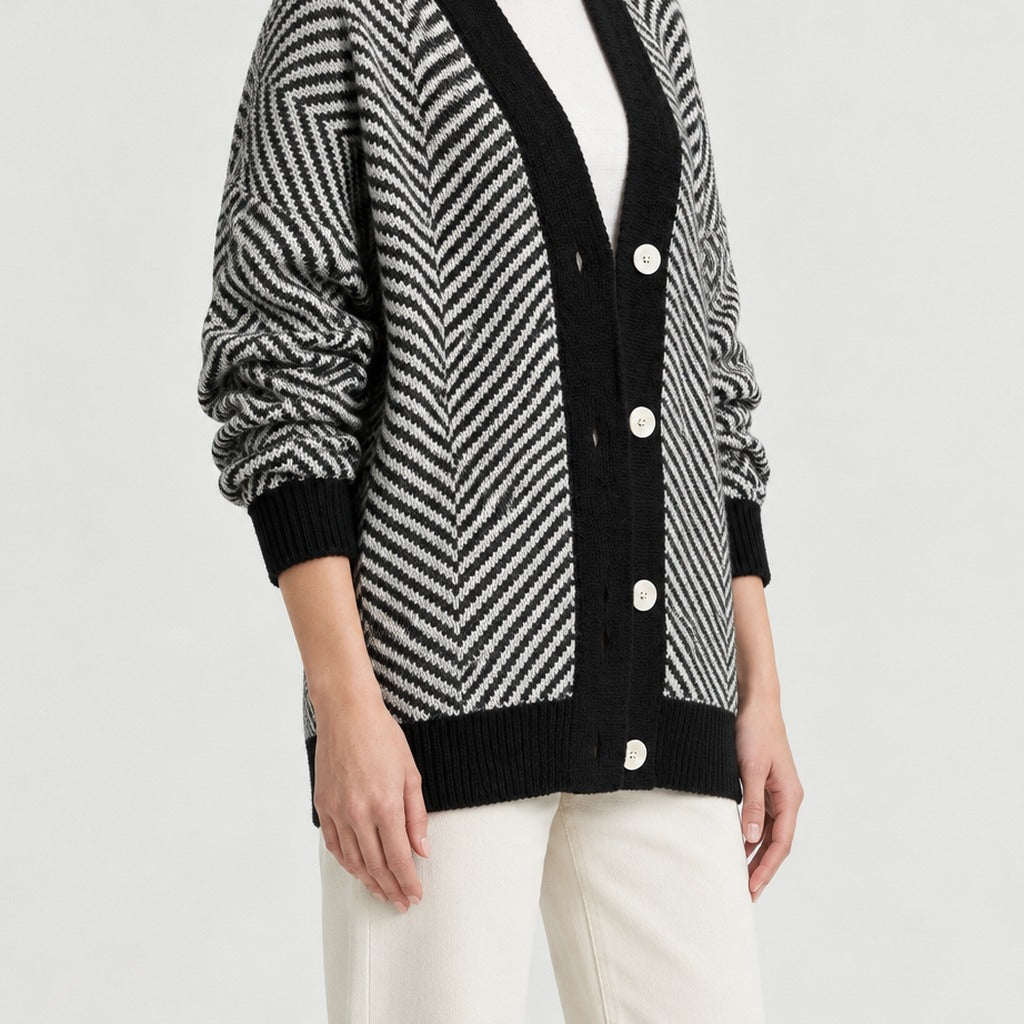 Karolin Herringbone Cardigan - Lead Product Detail