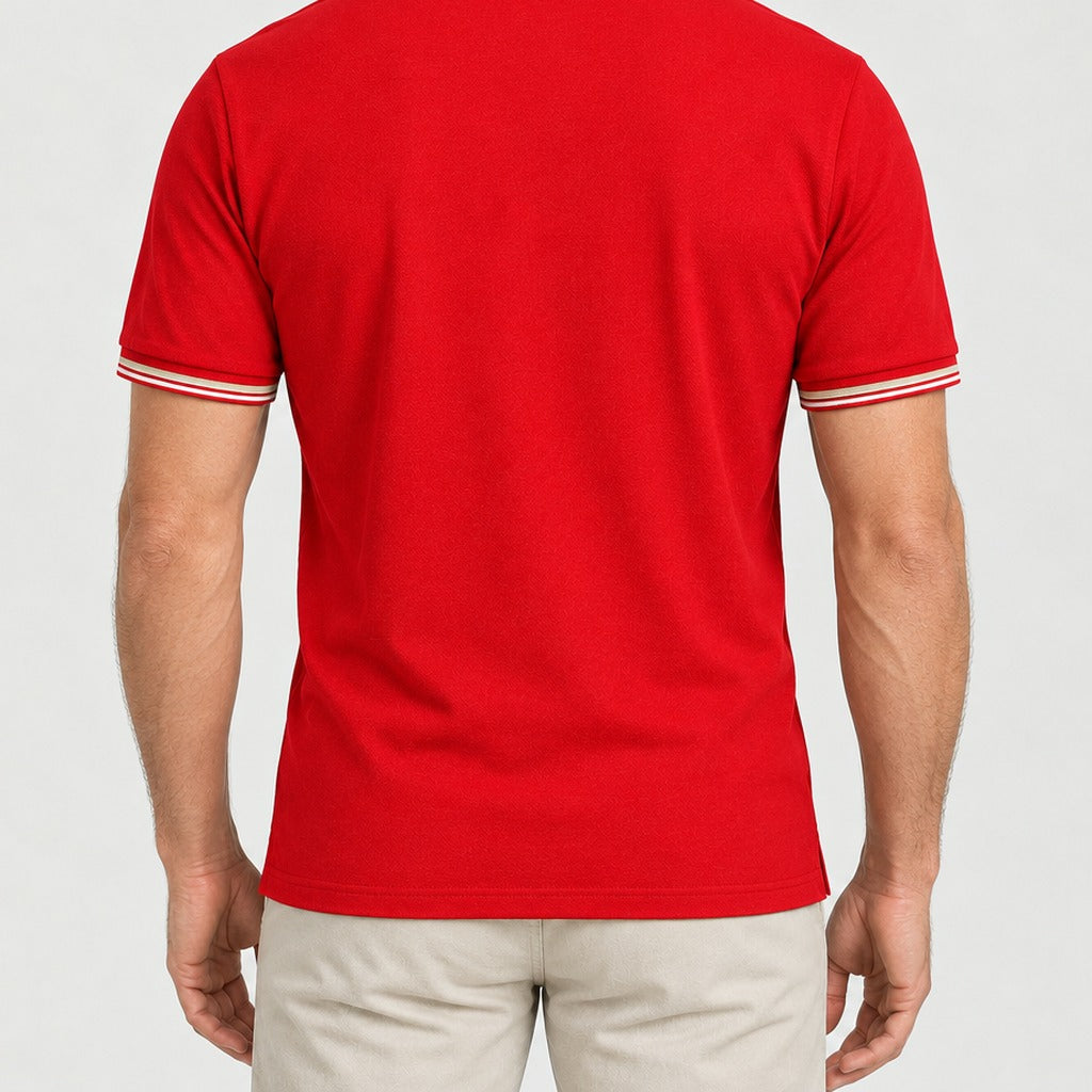 Gorm Striped Collar Polo - Lead Product Detail