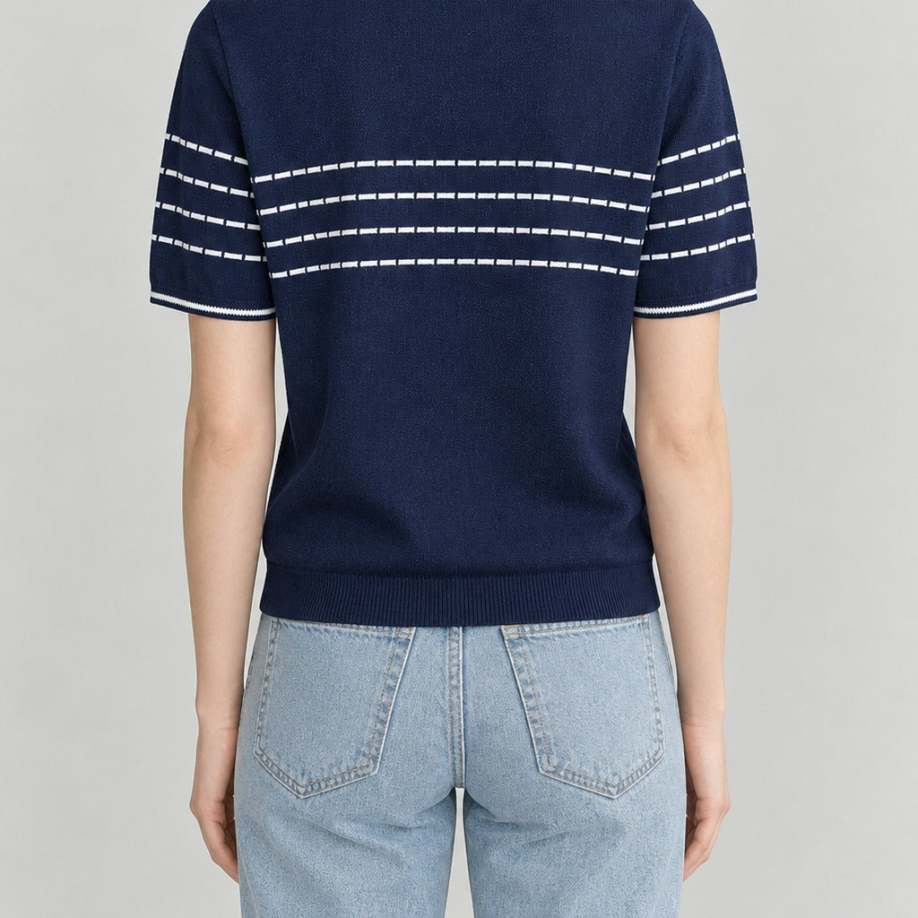 Mieke Zip Knit Top - Lead Product Detail
