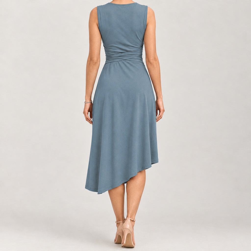 Engracia Crossover Midi Dress - Lead Product Detail