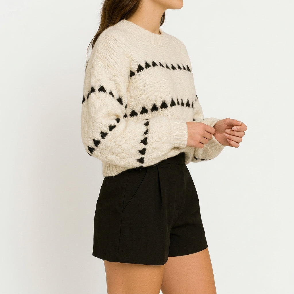 Clara Wool Blend Striped Sweater