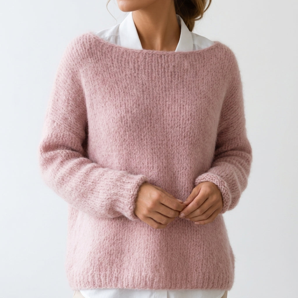 Maja Brushed Sweater - Pink