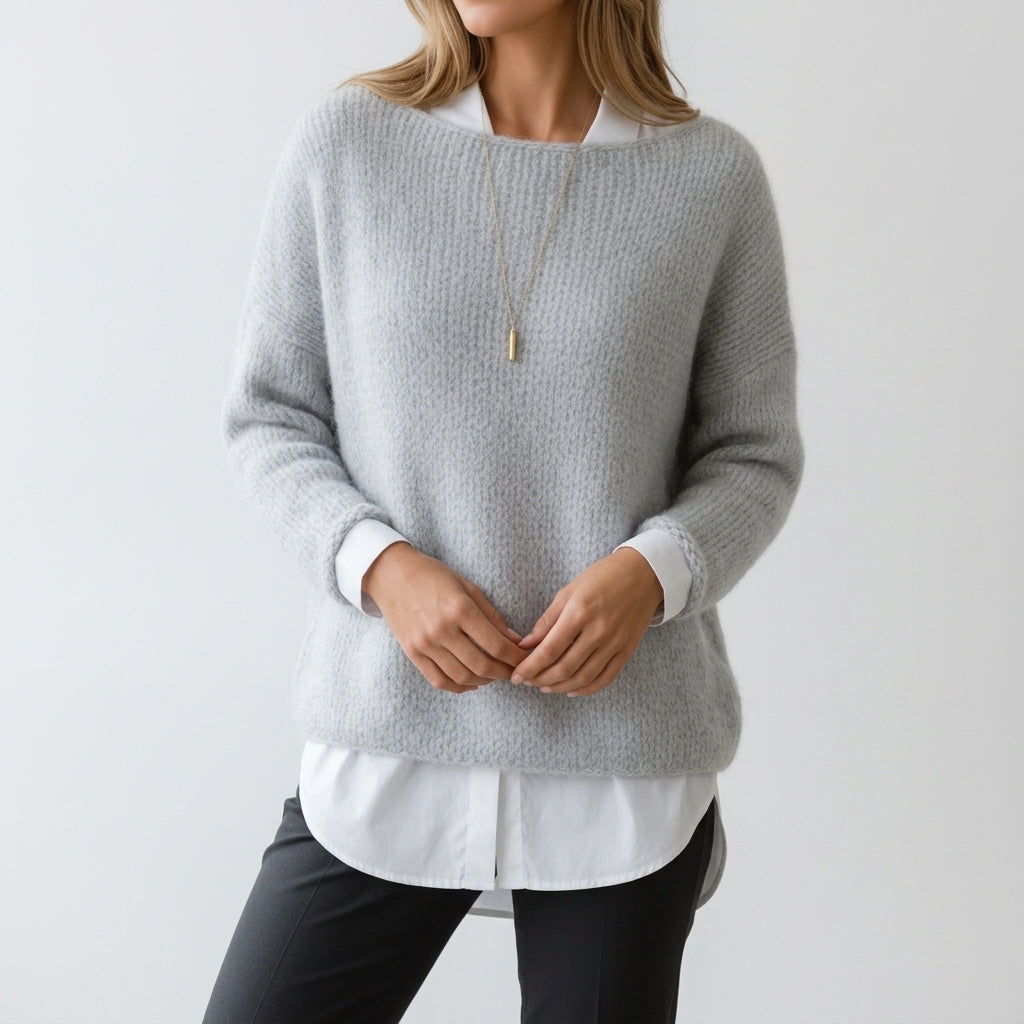 Maja Brushed Sweater - Grey