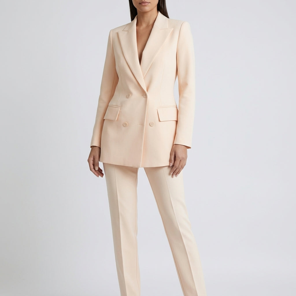 Astrid Double Breasted Suit - Cream