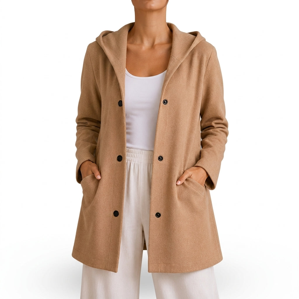 Birgit Hooded Coat - Camel