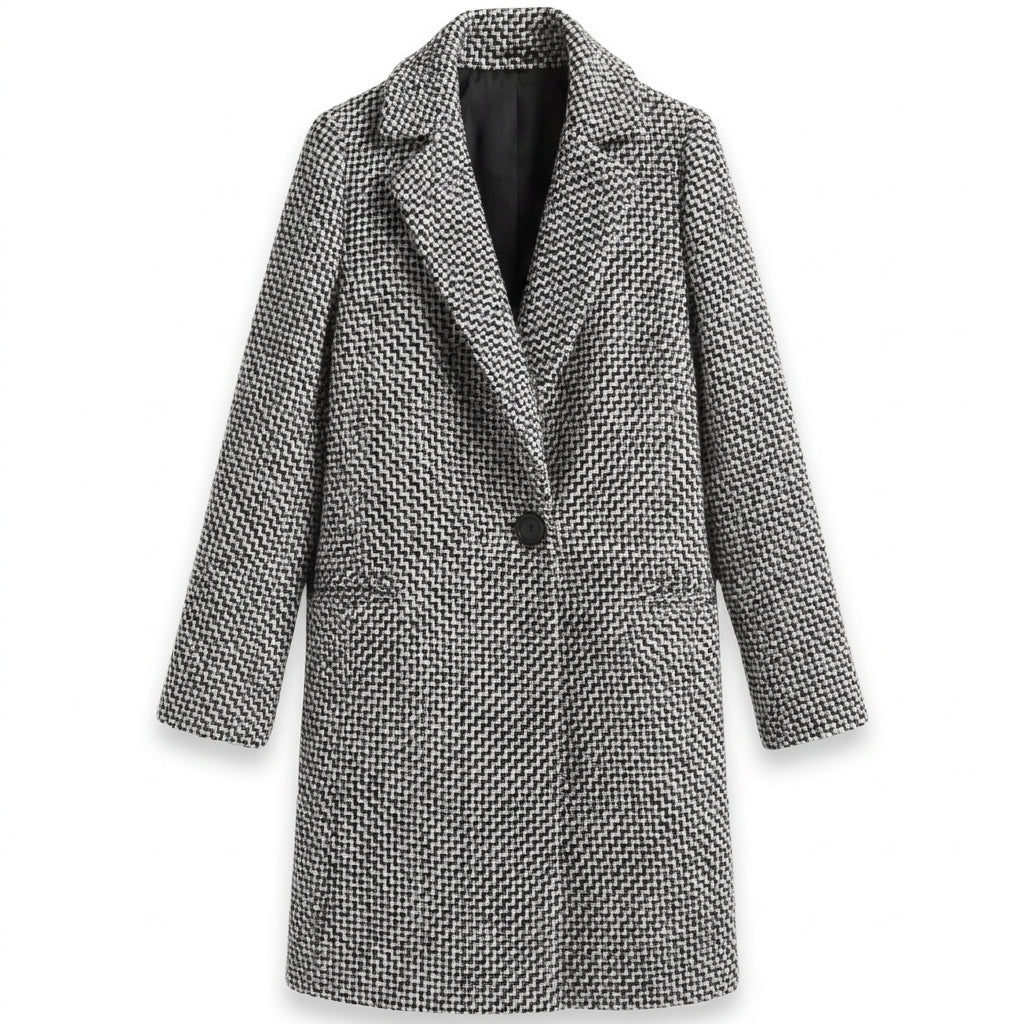 Agathe Houndstooth Coat