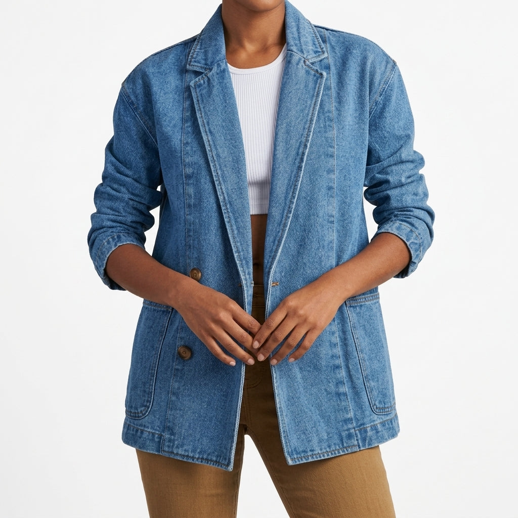 Tuva Denim Blazer - Blue