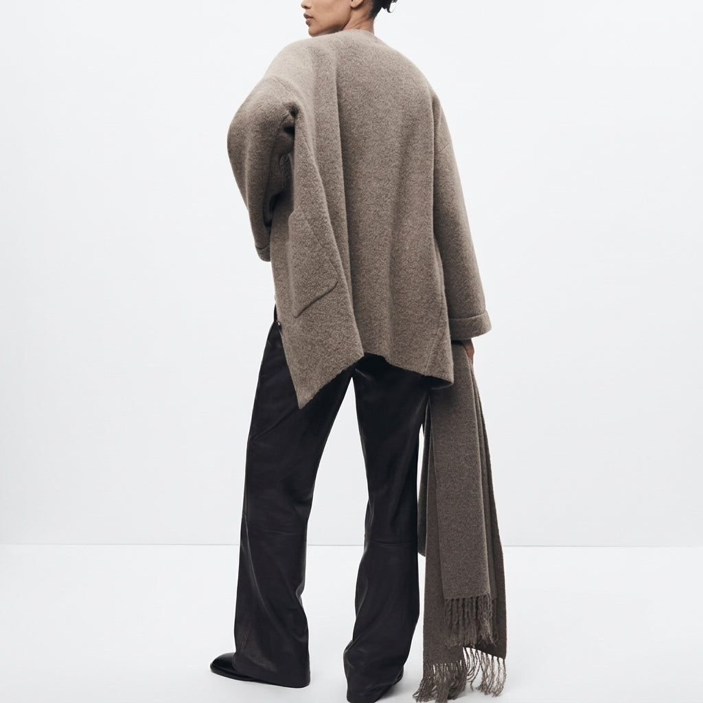 Annelie Scarf Collar Coat