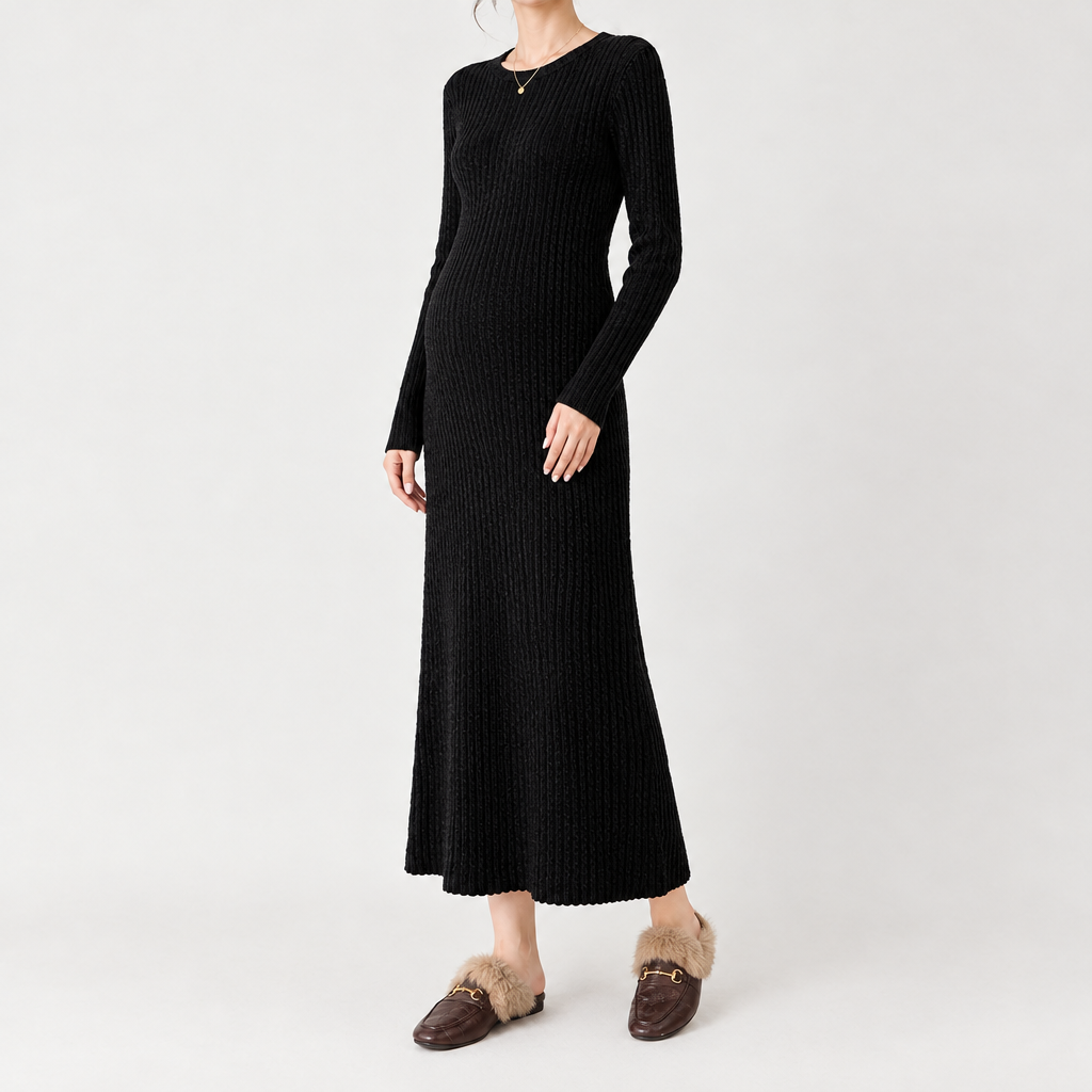 Avaline Ribbed Maxi Dress