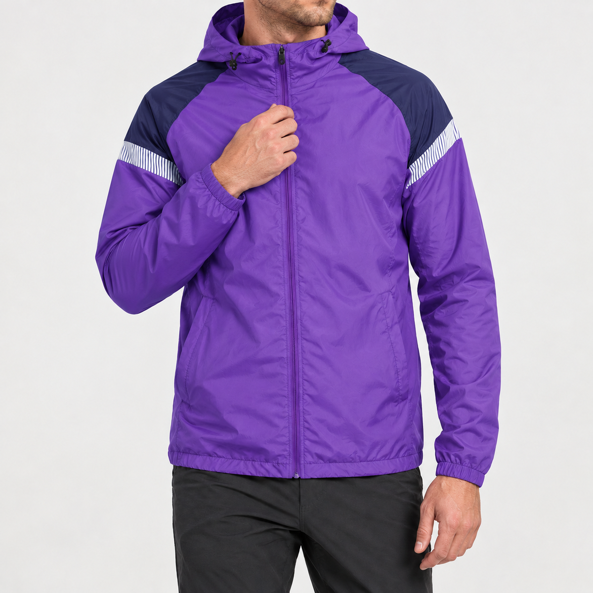 Rasmus Hooded Windbreaker Jacket - Purple