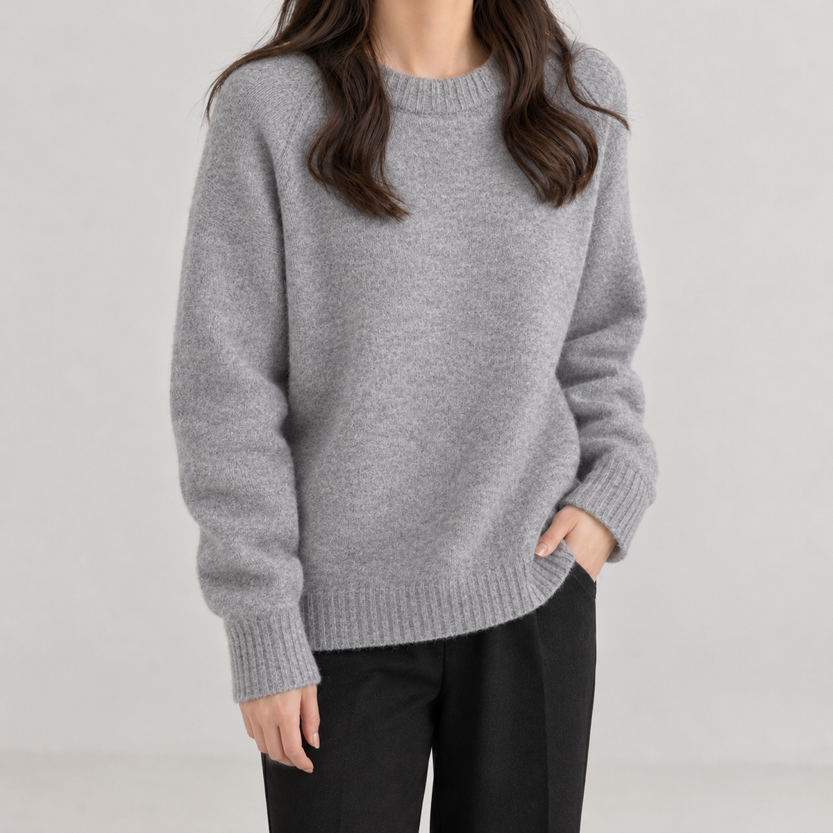 Kristrun Round Neck Sweater - Gray