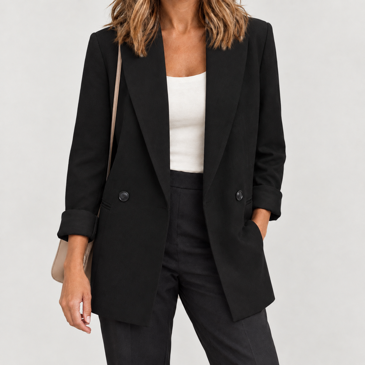 Ambretta Relaxed Blazer - Black