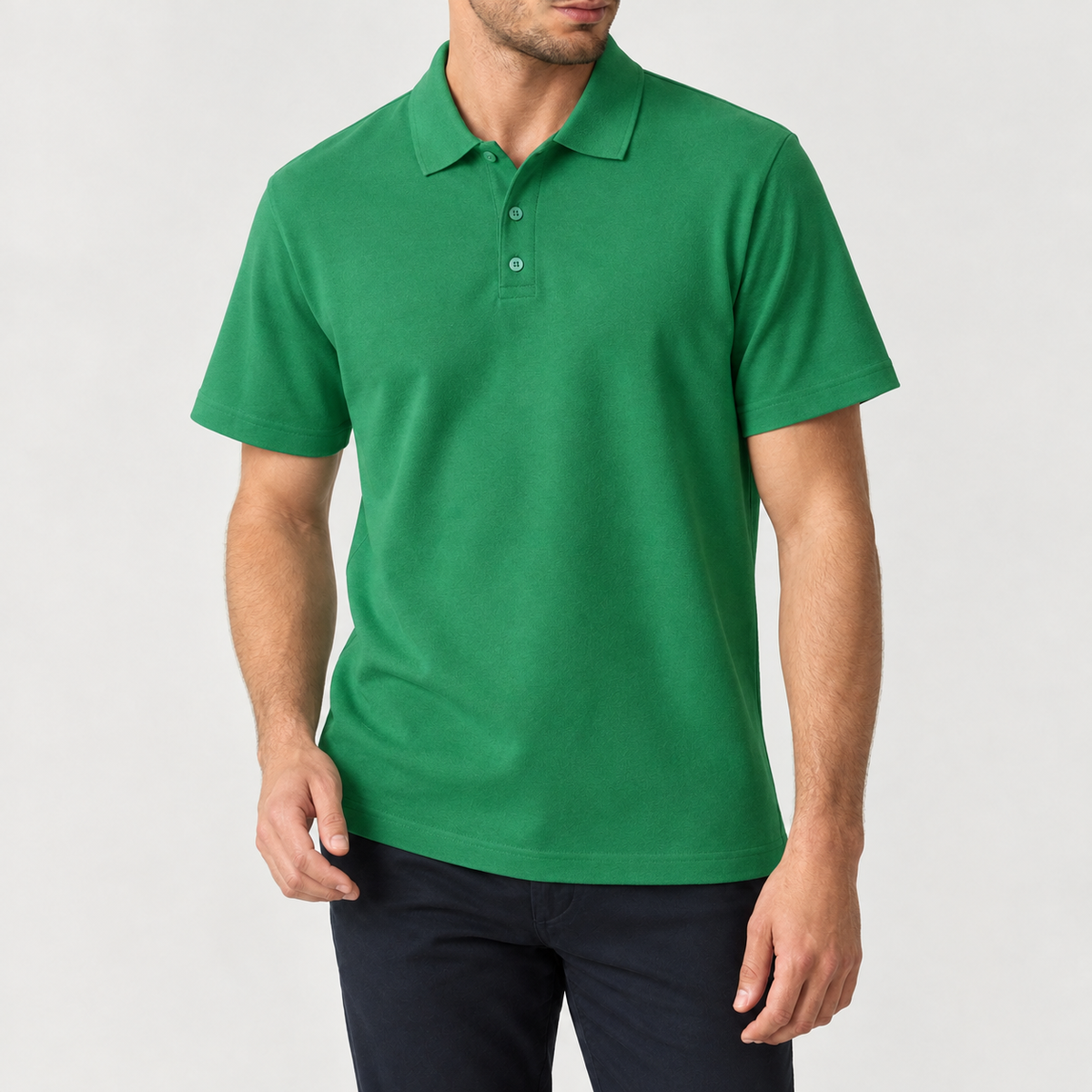 Matthias Cotton Polo Shirt - Green