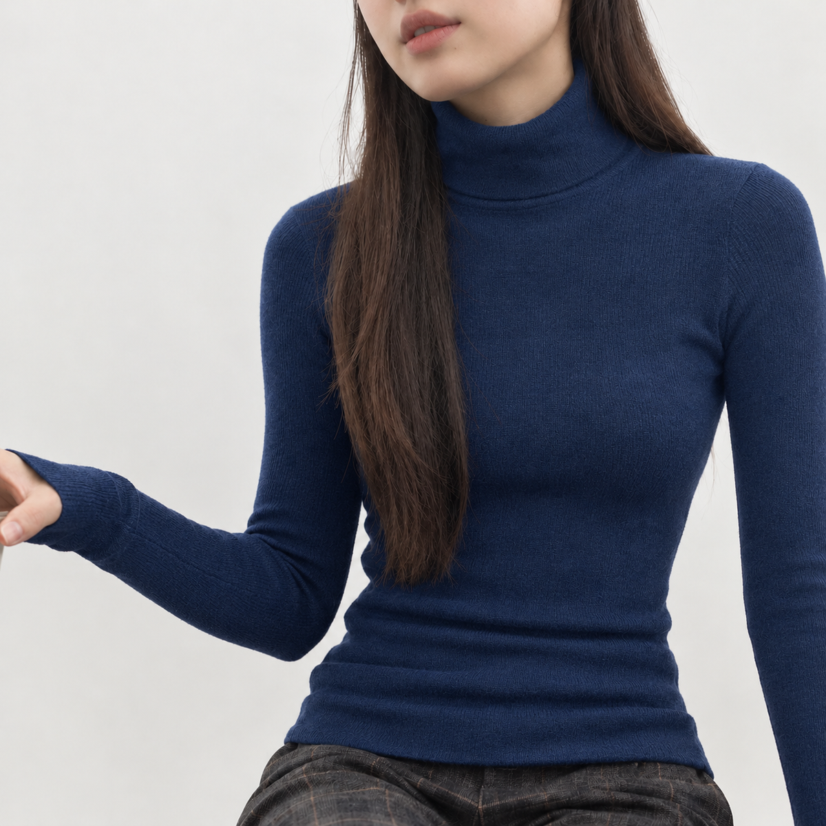 Annemette Turtleneck Sweater - Dark Blue
