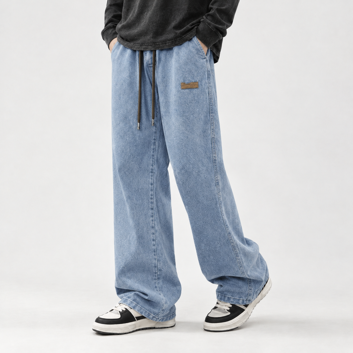 Rodolfo Wide Leg Jeans - Light Blue
