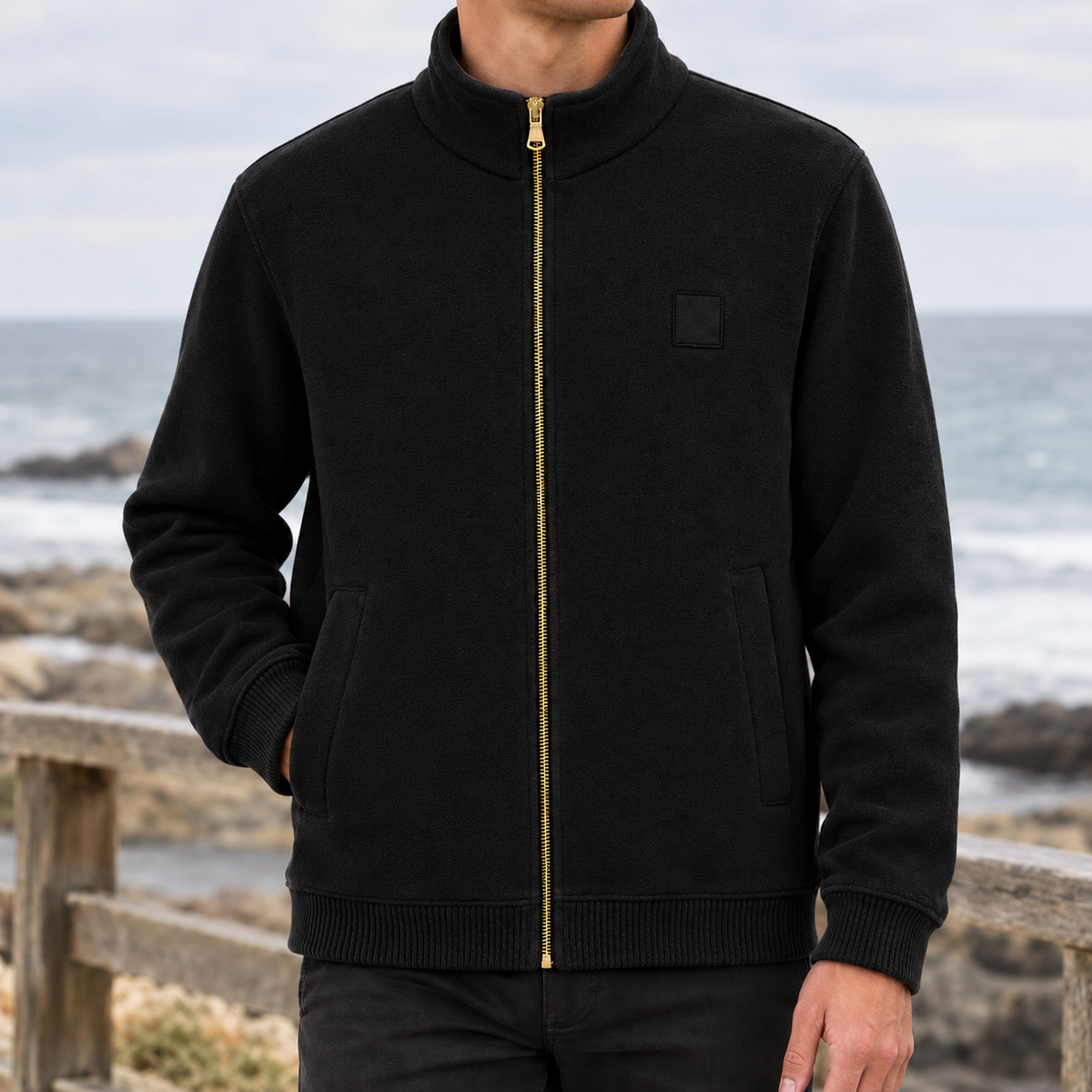 Dietrich Stand Collar Jacket - Black