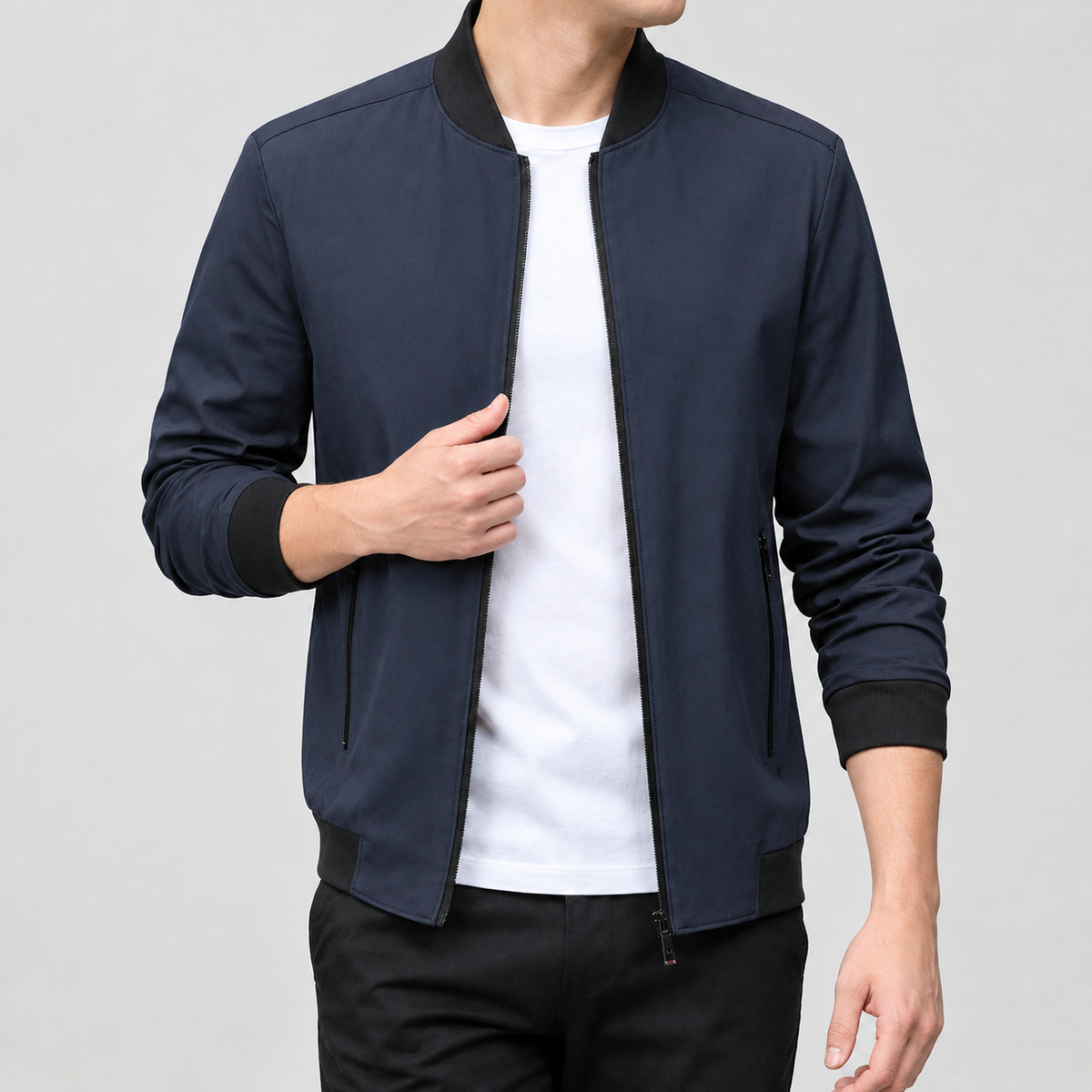 Enguerrand Zip Jacket - Navy Blue