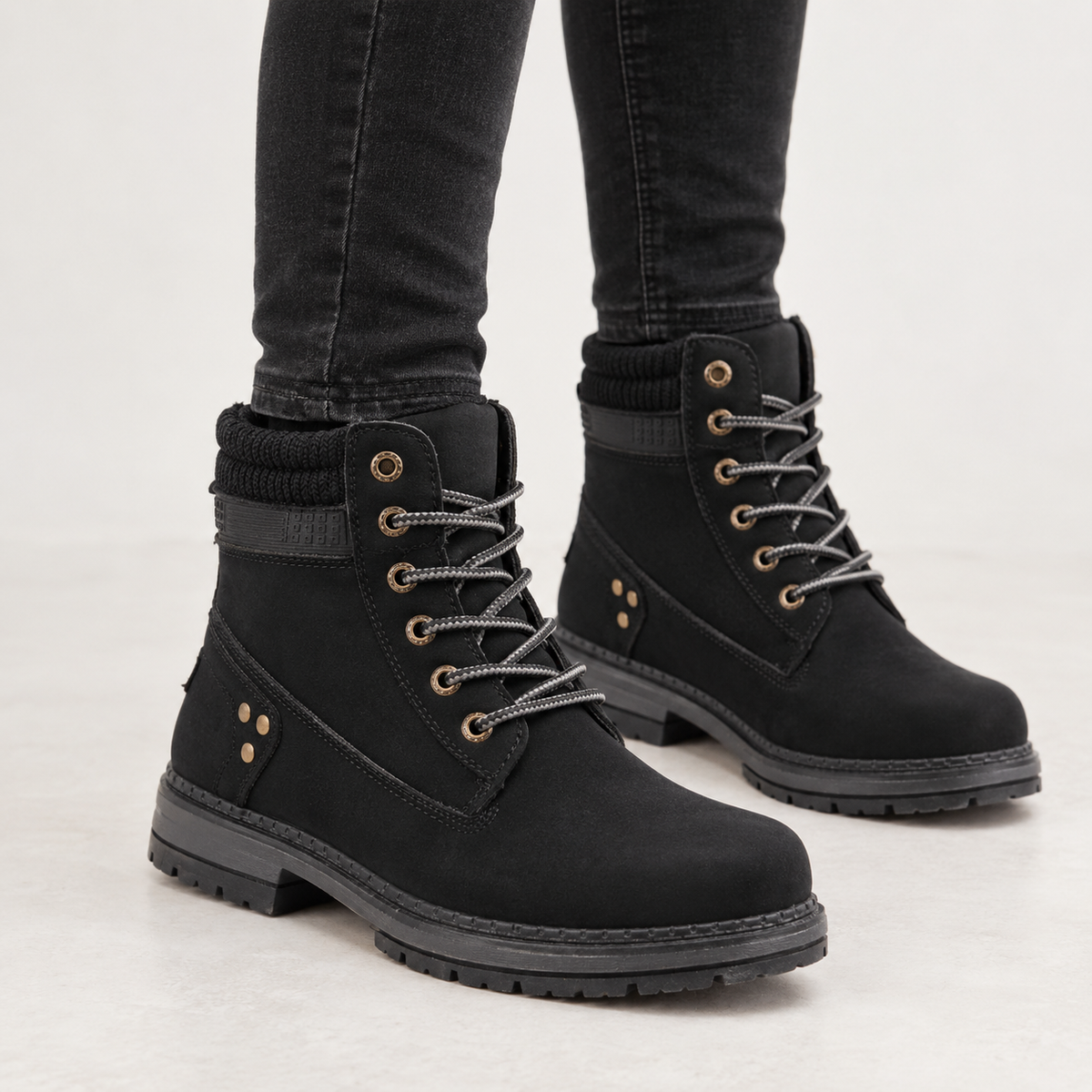 Sorrento Lace Up Boots - Black