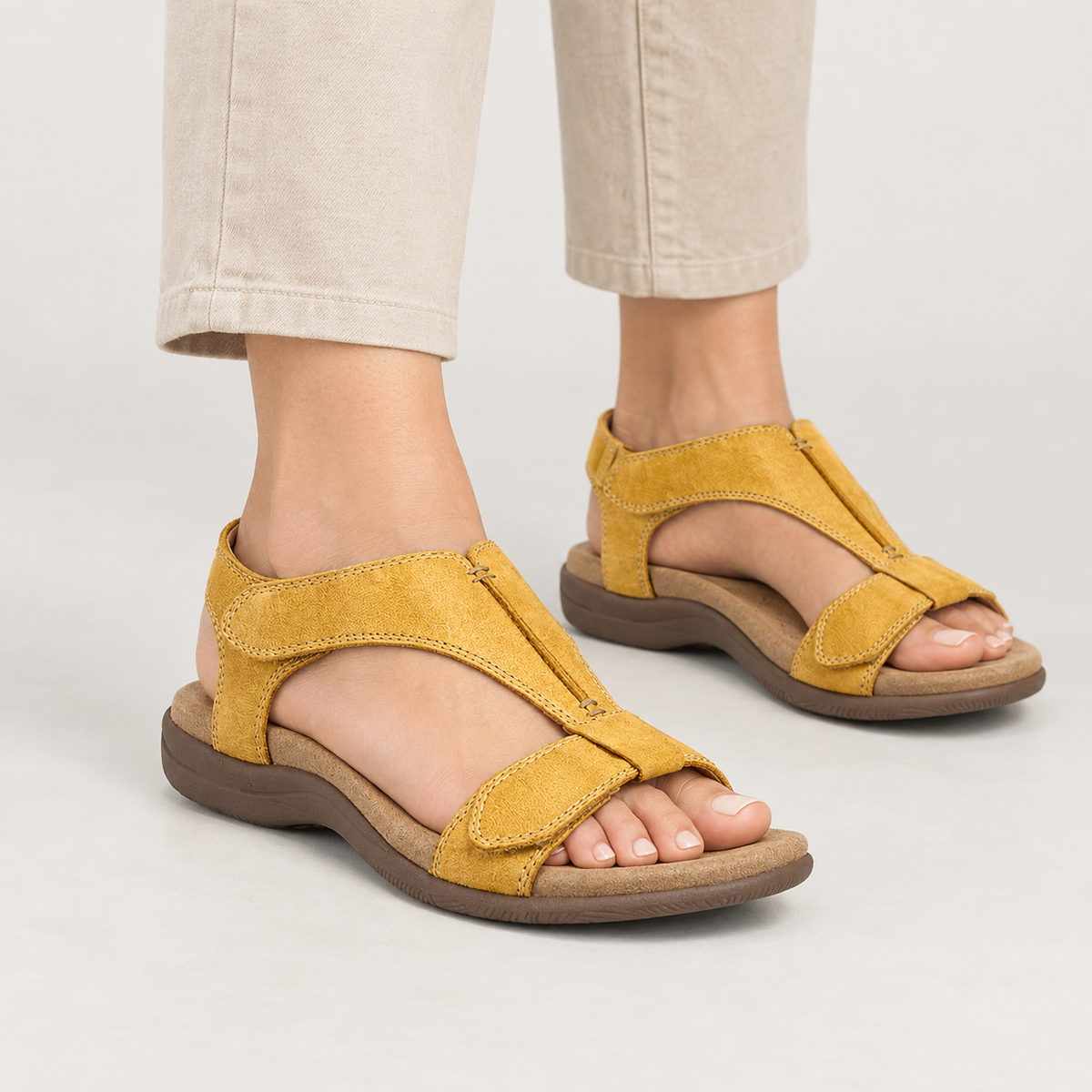 Carrera Wedge Sandals - Yellow