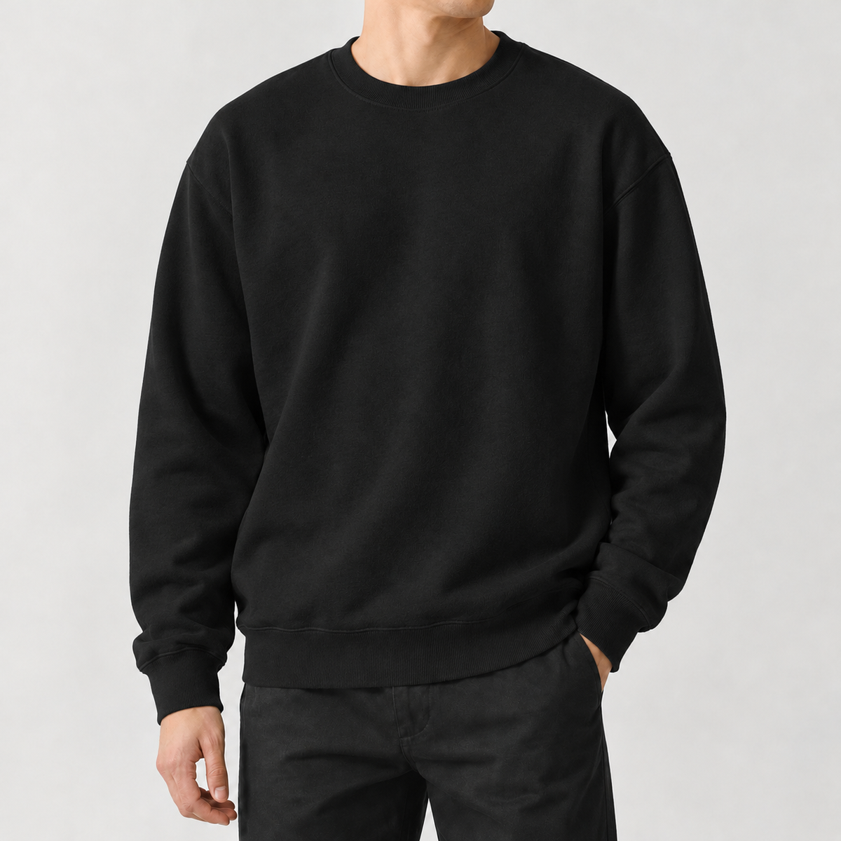 Gudmund Brushed Sweatshirt - Black