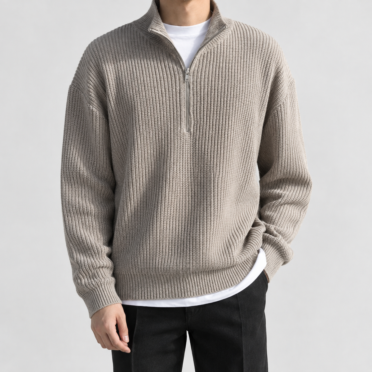 Igor Half Zip Sweater - Gray