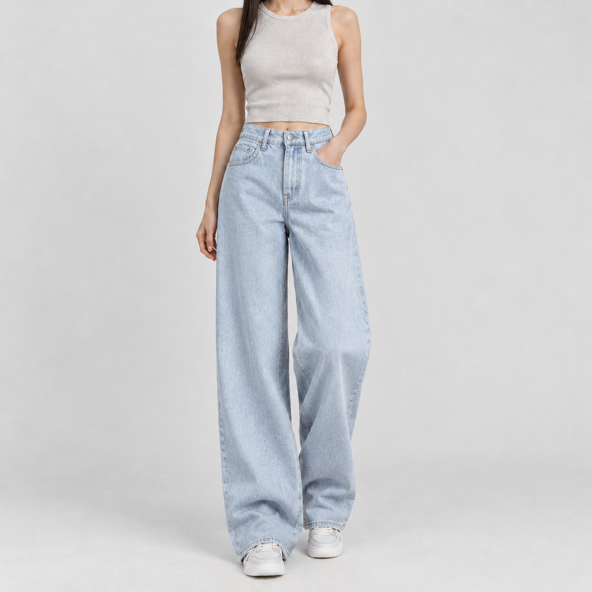 Francine Wide Leg Jeans - Light Blue