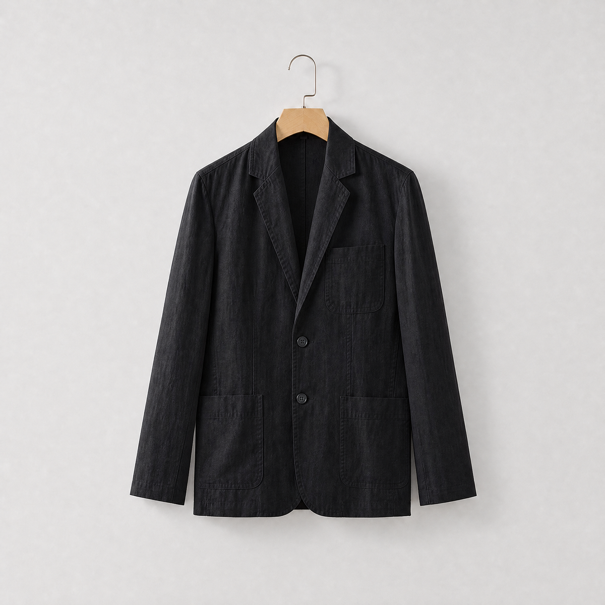 Bergsveinn Linen Jacket - Black