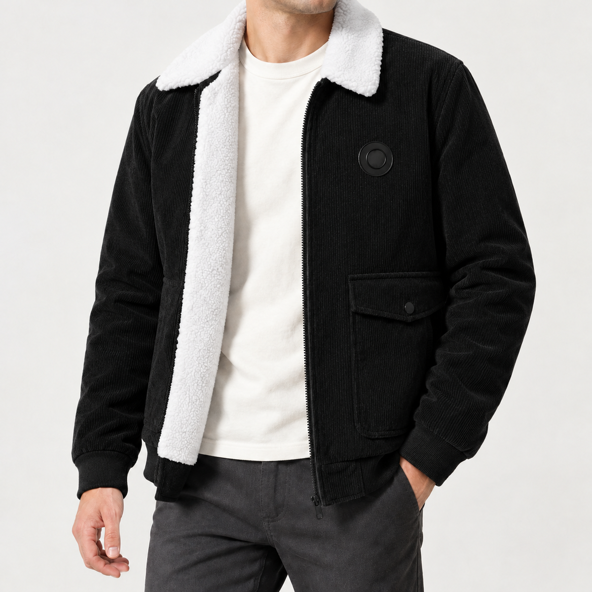 Robert Corduroy Jacket - Black