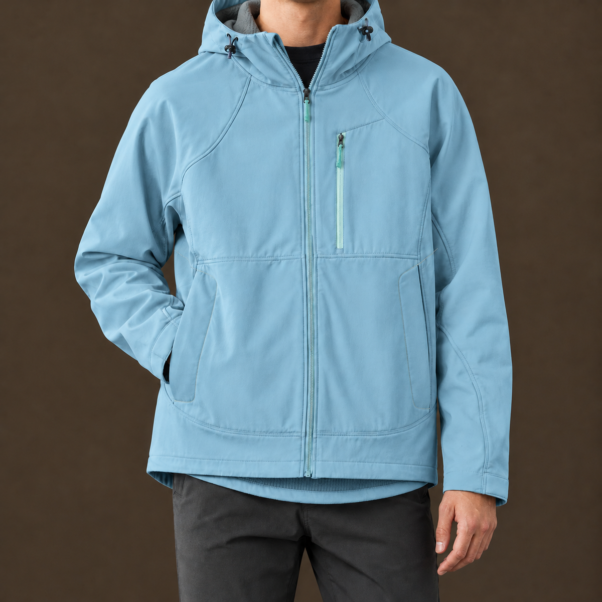 Gustave Hooded Jacket - Evening Rain Blue