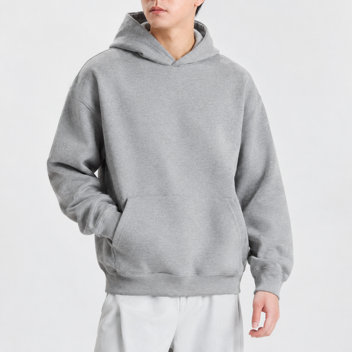 Hernan Heavyweight Hoodie - Heather Gray